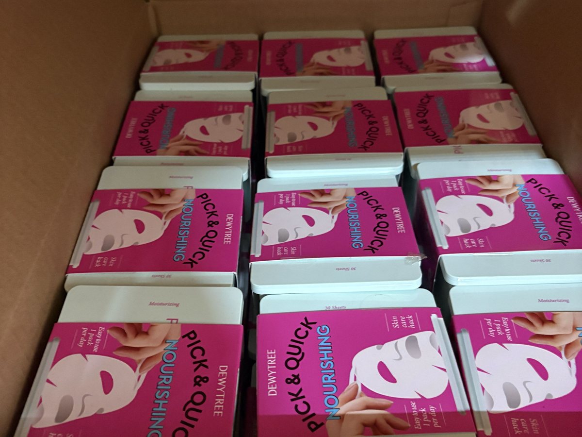 Boxed colour cosmetics packed in a shipping carton