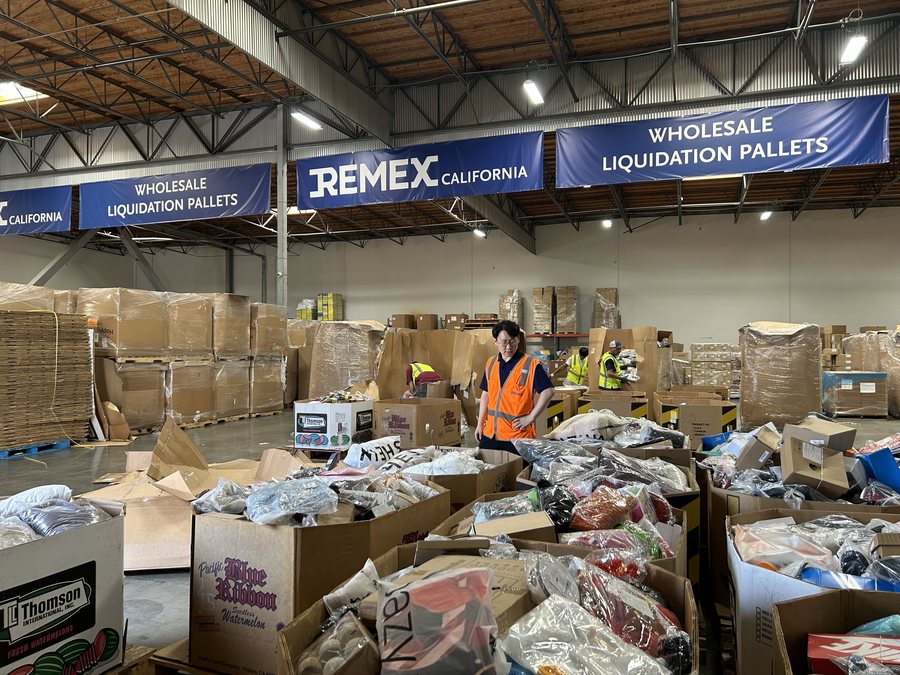 Pallets staged on the warehouse floor for outbound freight